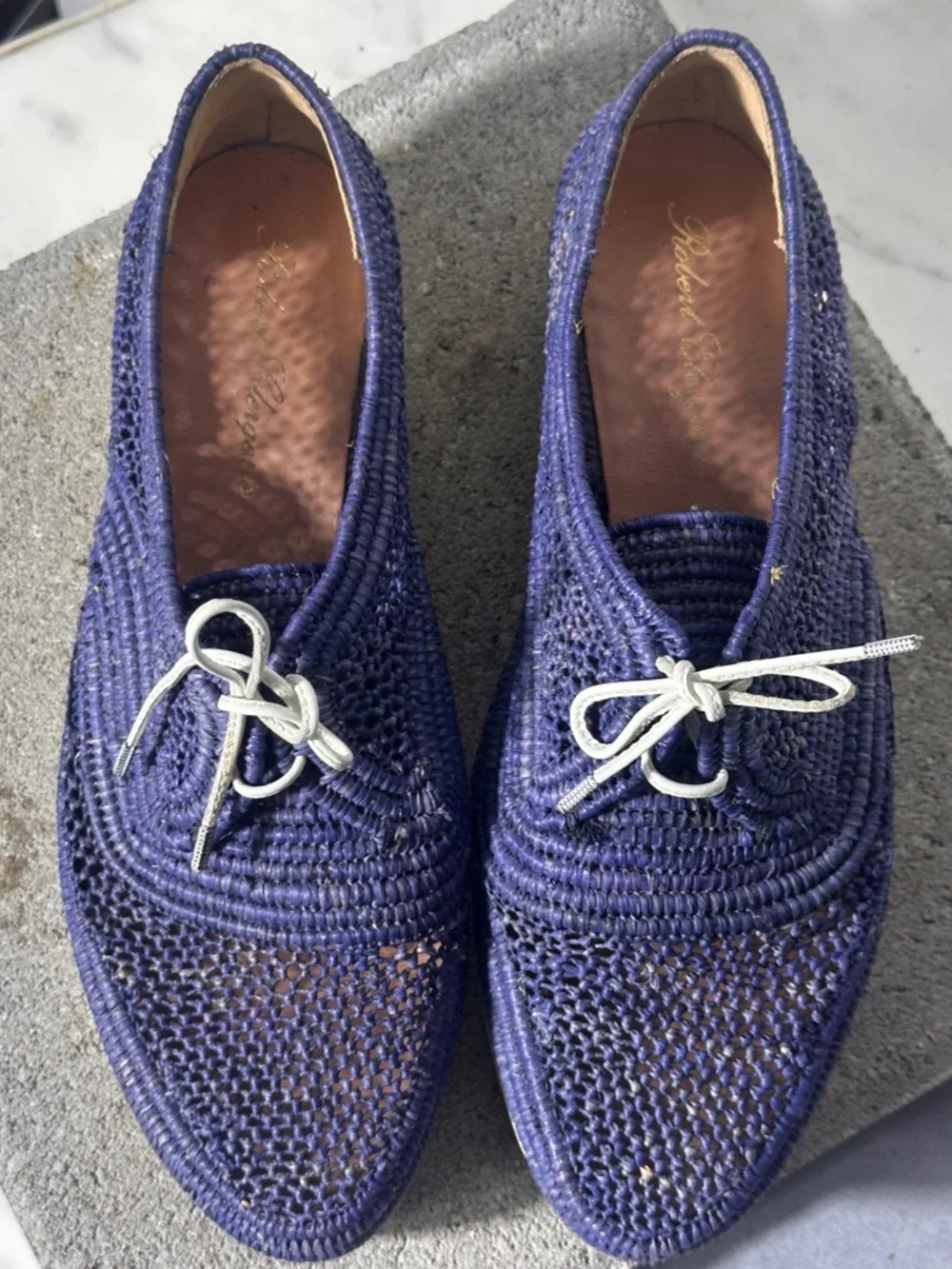 Robert Clergerie navy woven